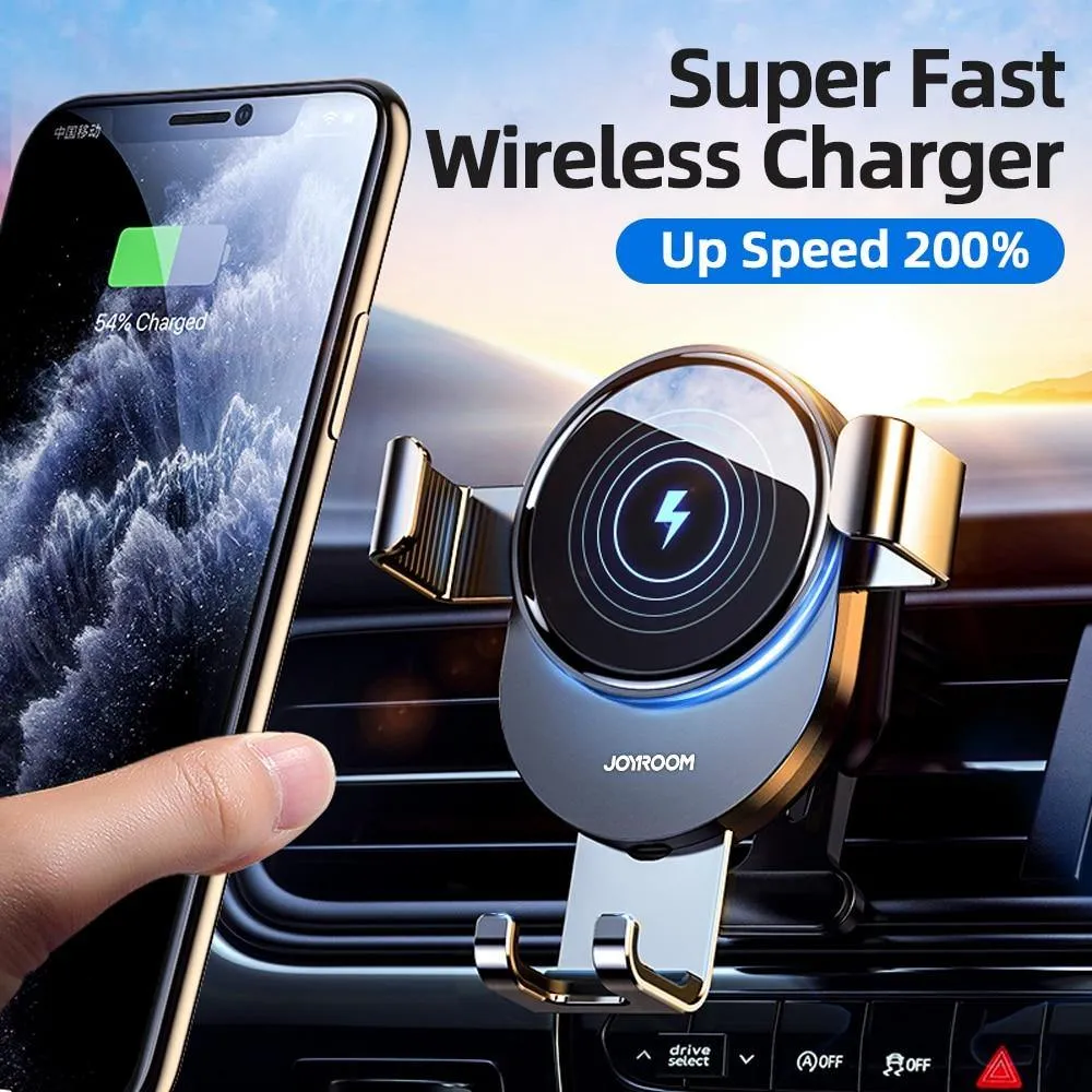 15W Qi Car Phone Holder Wireless Charger Car Mount Intelligent Infrared