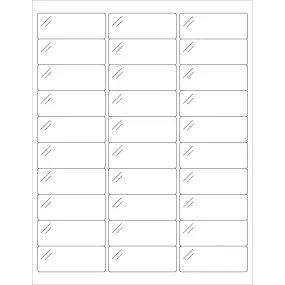 2 5/8 x 1" Pure Clear Rectangle Laser Labels