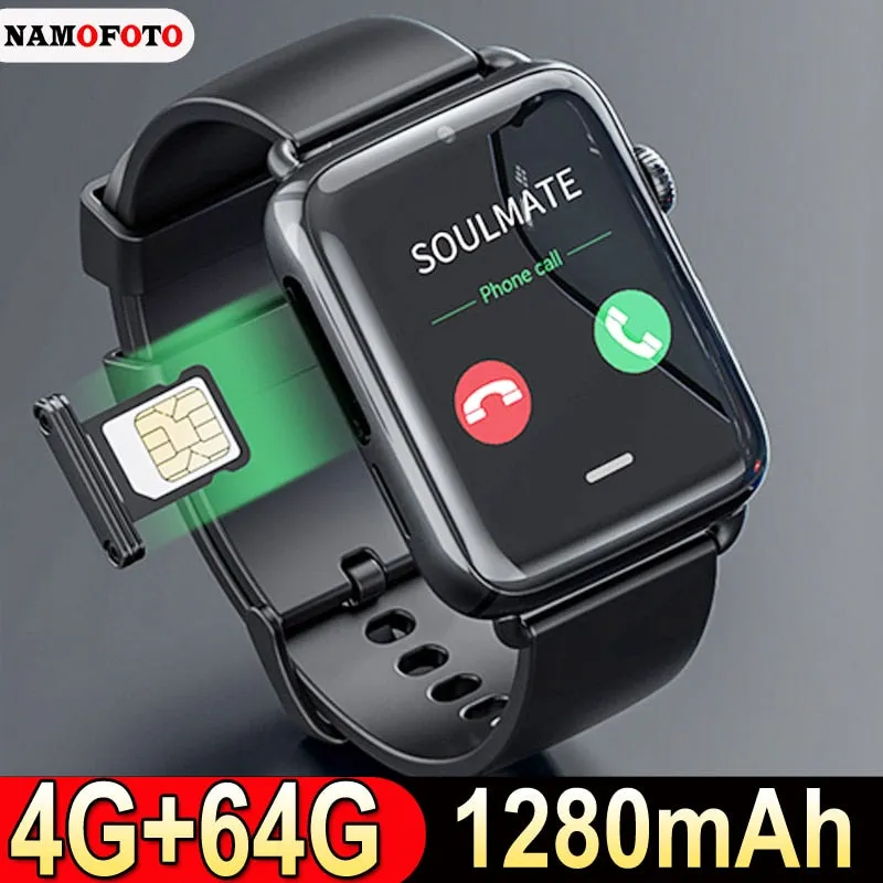 2022 New DM20C 4G Smart Watch 4GB 64GB 1.88&#39;&#39; 1280mAh Men Women GPS Sports SIM Card Wi-Fi HD Camera Smartwatch For Apple Android