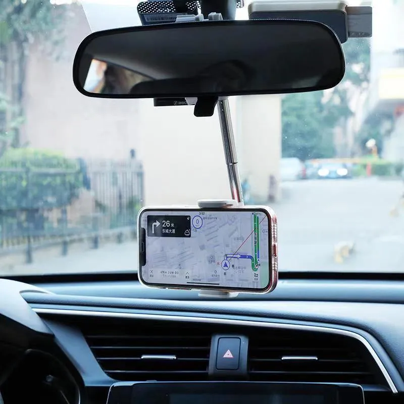 360° Rearview Mirror Phone Holder