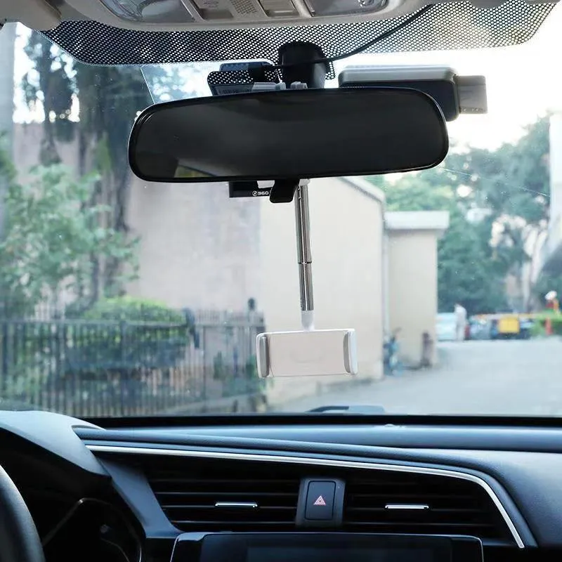 360° Rearview Mirror Phone Holder