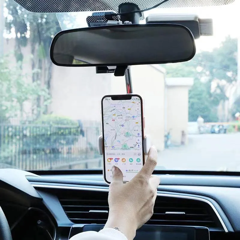 360° Rearview Mirror Phone Holder