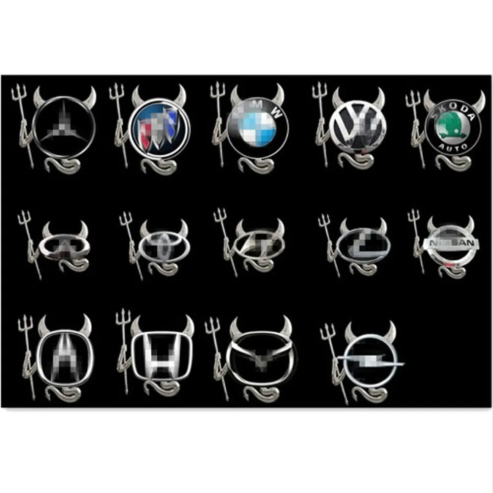 3D Funny Little Devil Demon Horns Sticker for Cars