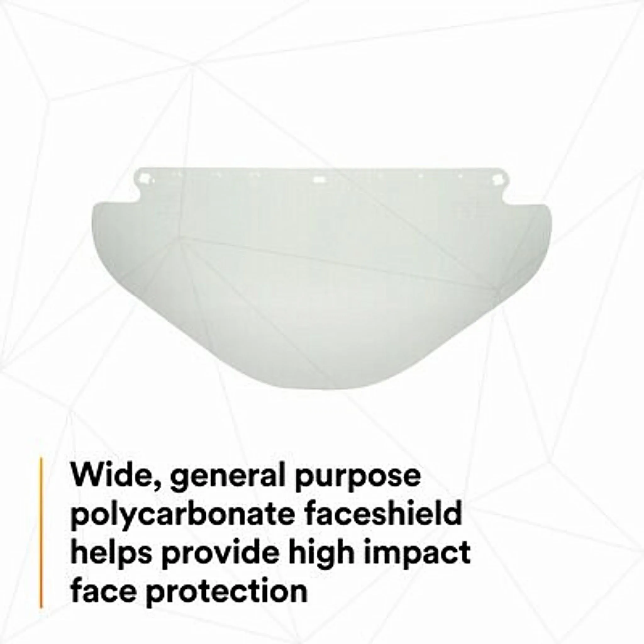 3M Wide Clear Polycarbonate Faceshield WP96X 82582-00000, Flat Stock 25EA/Case