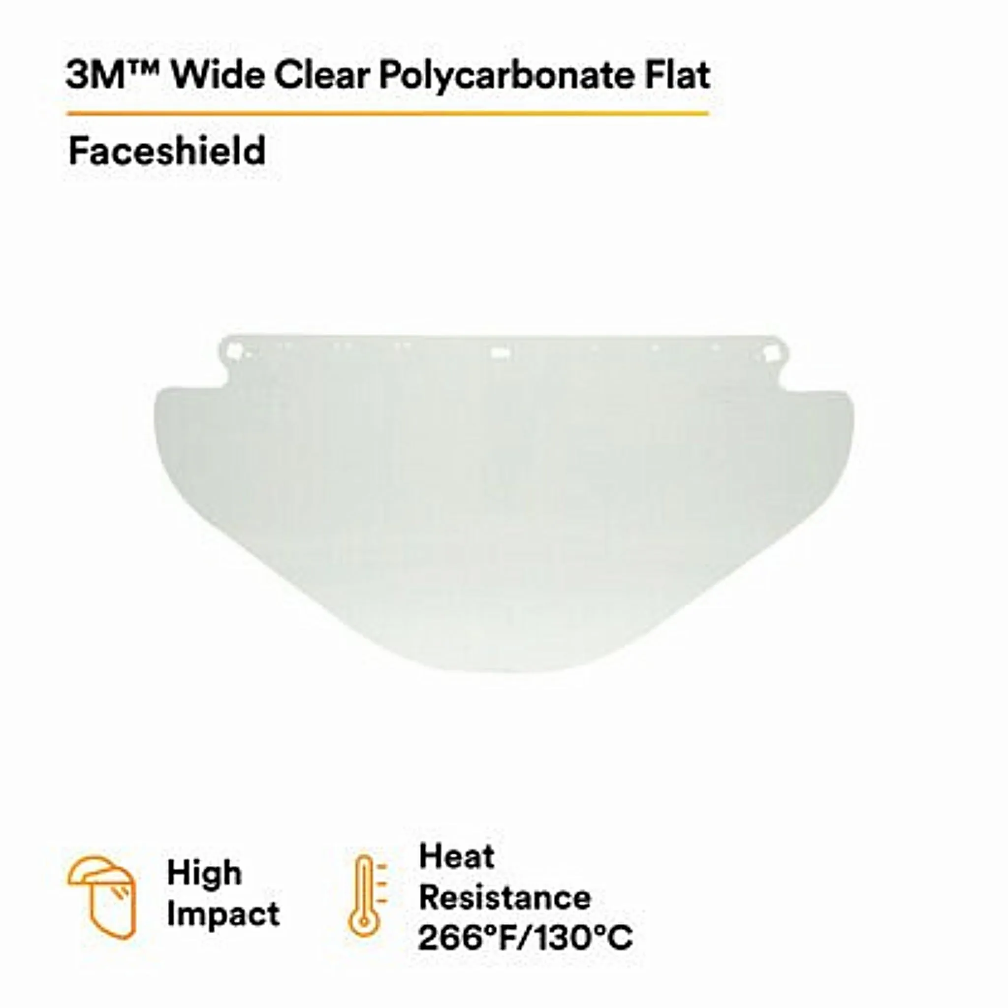 3M Wide Clear Polycarbonate Faceshield WP96X 82582-00000, Flat Stock 25EA/Case