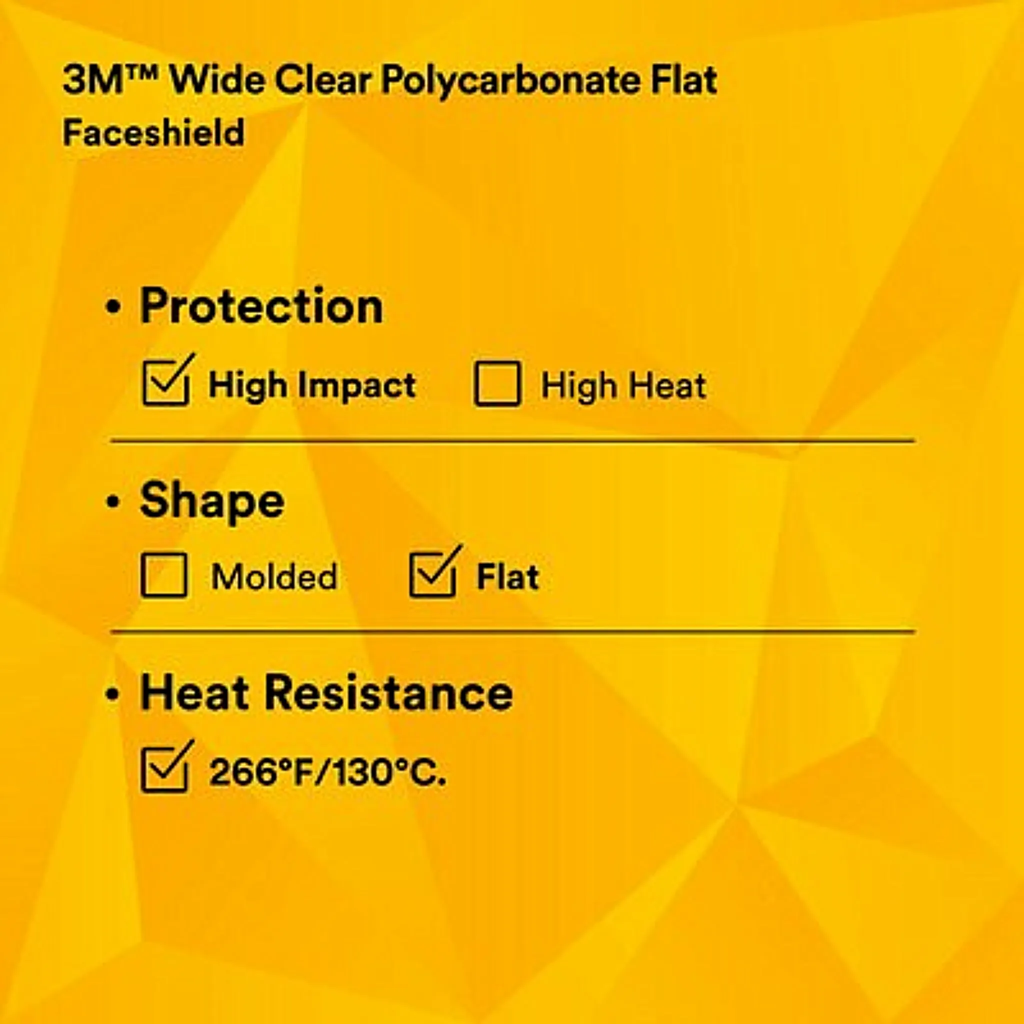 3M Wide Clear Polycarbonate Faceshield WP96X 82582-00000, Flat Stock 25EA/Case