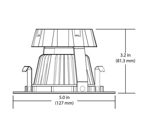 4 in. White Gimbal LED Recessed Downlight, 5000K