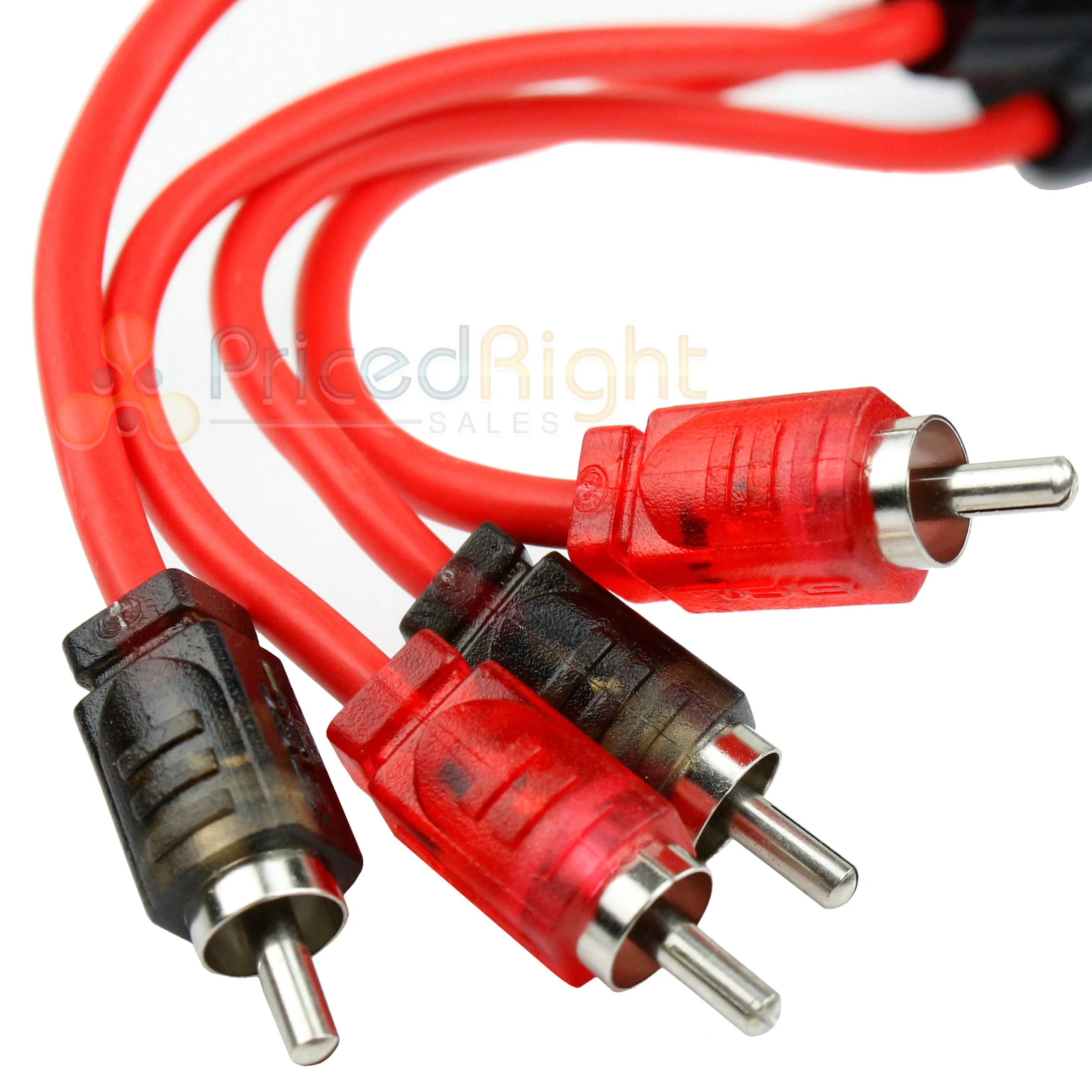 4 Pack 3ft RCA Cable OFC Interconnect DS18 R3 Competition Rated Performance Red