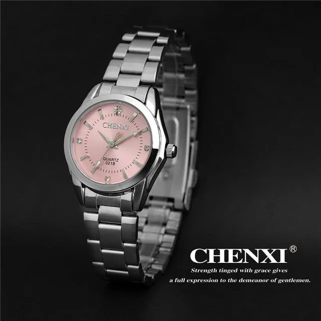 5 Fashion colors CHENXI CX021B Brand relogio Luxury Women's Casual watches waterproof watch women fashion Dress Rhinestone watch