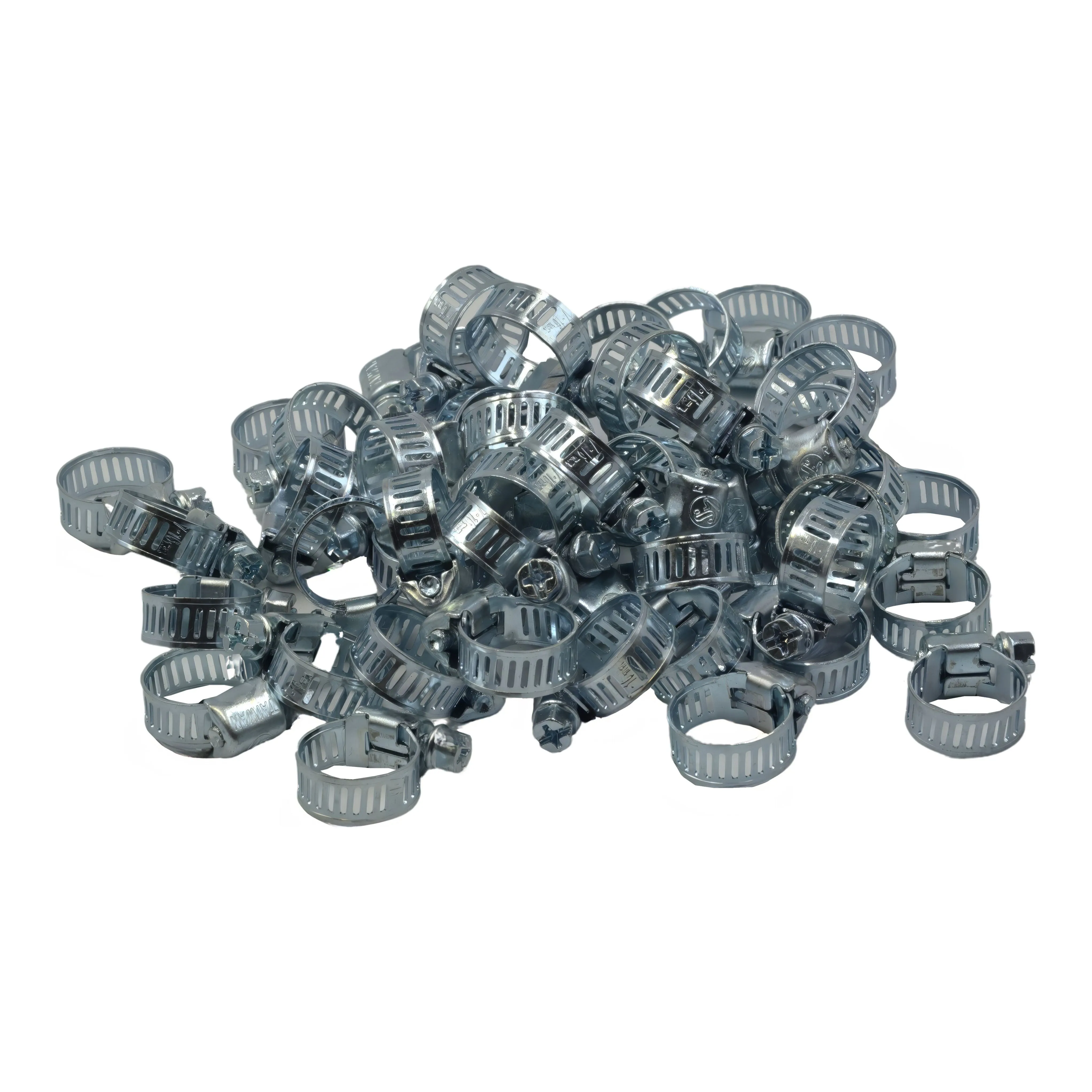 50 Piece Zinc 6-15mm Worm Drive Hose Clamp