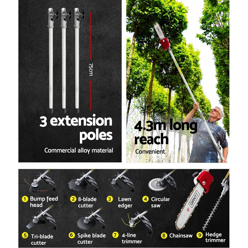 62CC 9-in-1 Petrol Gardening Multi-Tool Set - Giantz