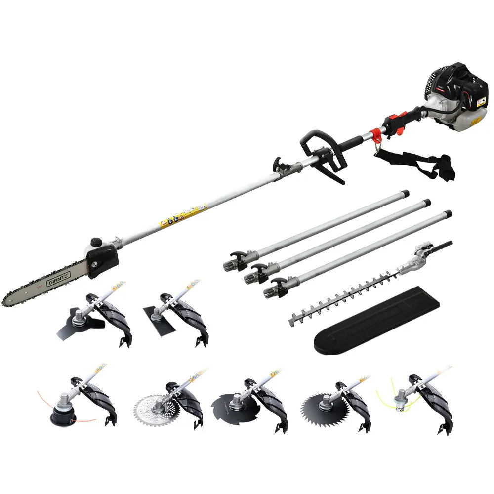 62CC 9-in-1 Pole Chainsaw Hedge Trimmer Brush Cutter Set - Giantz