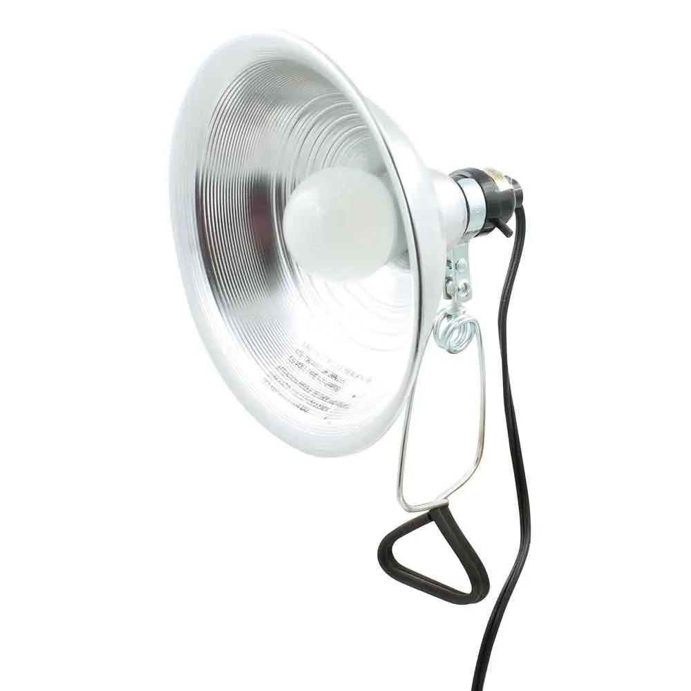 6ft Clamp Work Light With 8.5'' Aluminum Reflector up to 100-Watt E26 Socket, Bulb Not Included