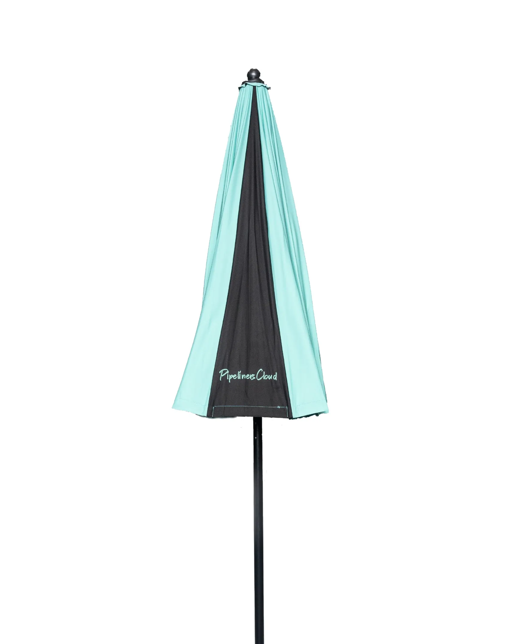 8' Yeti Teal Pipeliners cloud Umbrella and Slam Pole Holder