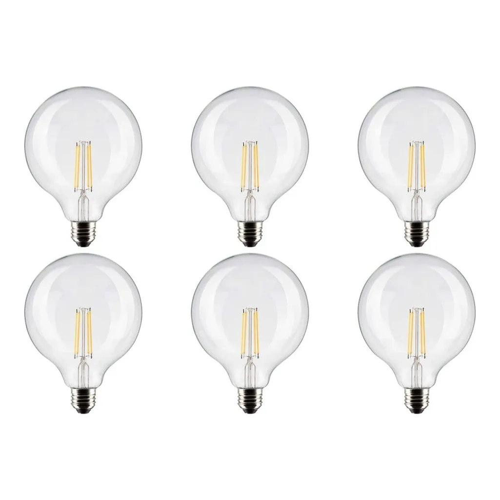 8W G40 LED - Clear - Medium base - 90 CRI - 4000K - 120V - 6PK