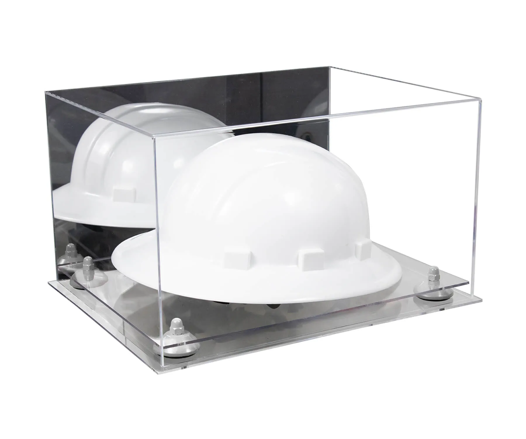 Acrylic Large Helmet - Large Safety Helmet Display Case - Mirror (V13/A082)