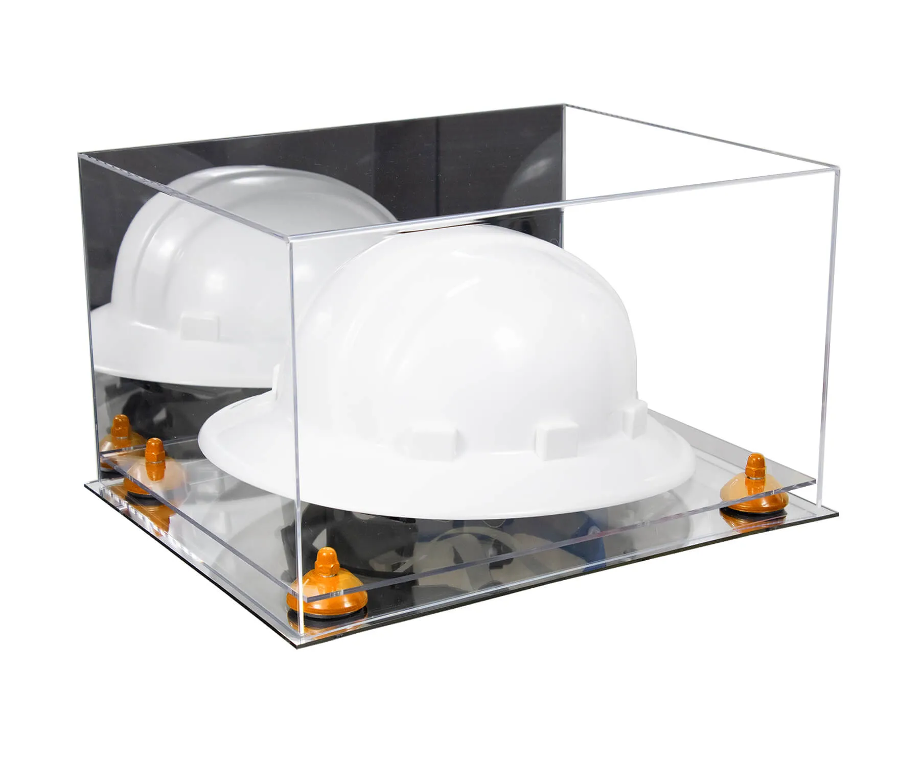 Acrylic Large Helmet - Large Safety Helmet Display Case - Mirror (V13/A082)