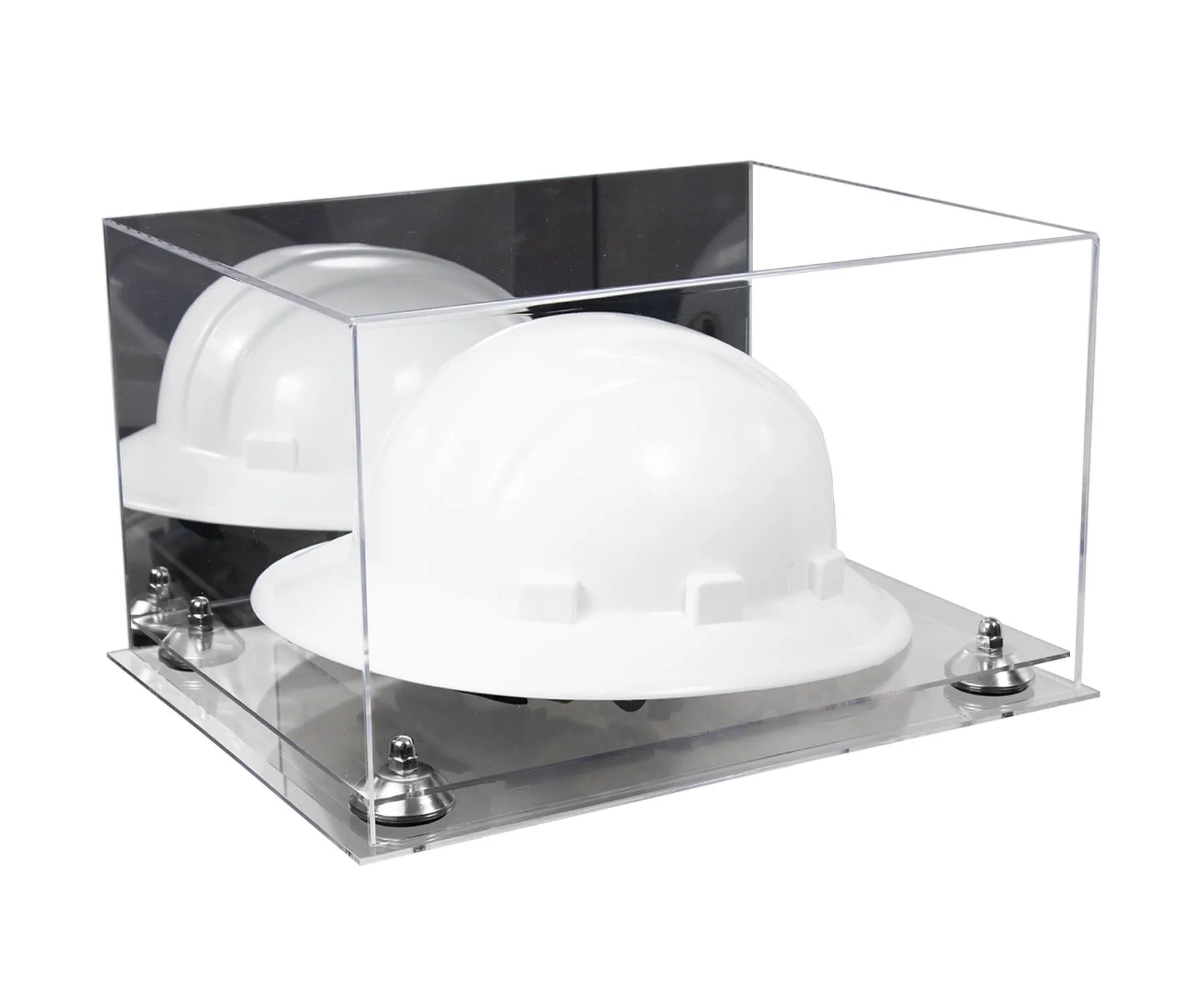 Acrylic Large Helmet - Large Safety Helmet Display Case - Mirror (V13/A082)