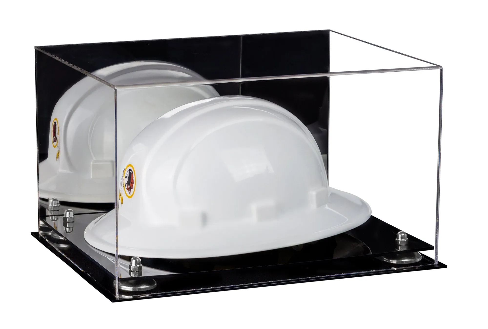 Acrylic Large Helmet - Large Safety Helmet Display Case - Mirror (V13/A082)