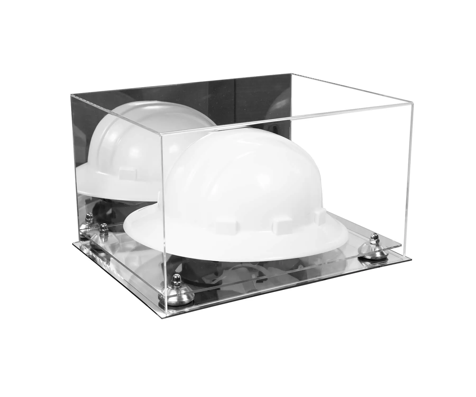 Acrylic Large Helmet - Large Safety Helmet Display Case - Mirror (V13/A082)