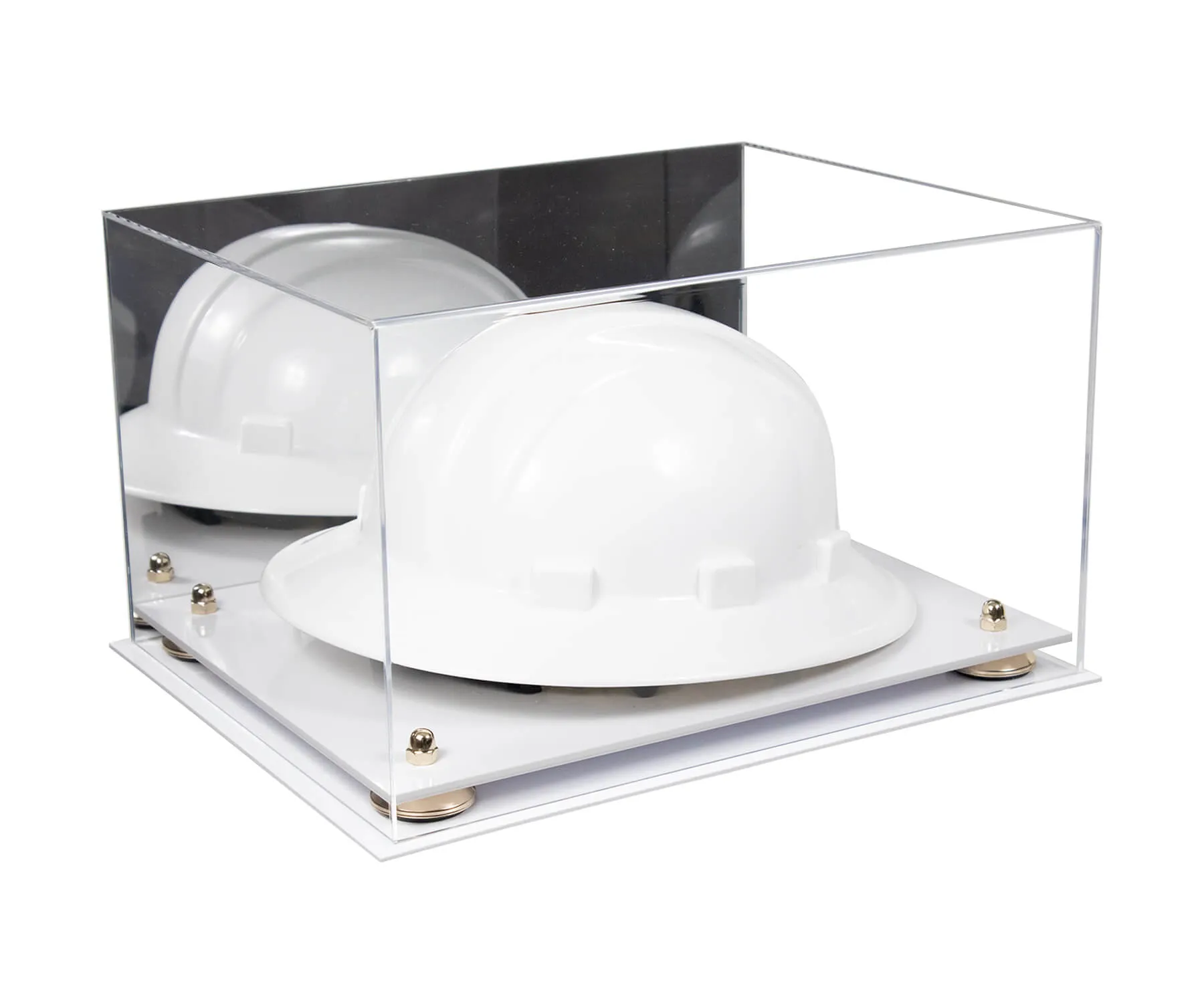 Acrylic Large Helmet - Large Safety Helmet Display Case - Mirror (V13/A082)