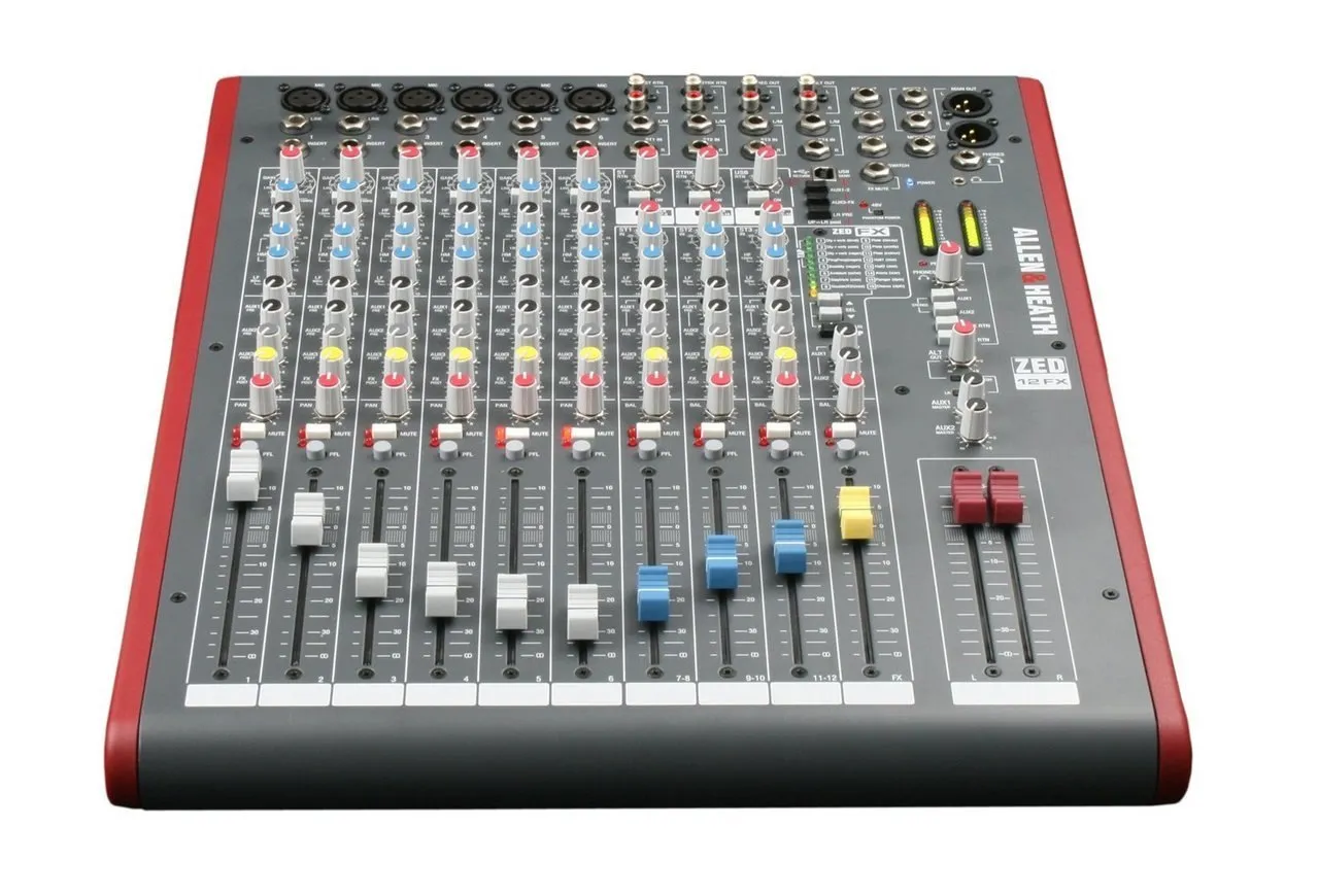 Allen & Heath ZED-12FX 12-Channel Mixer with USB Interface and Onboard EFX