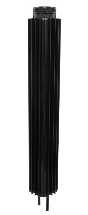 ALUMINUM UNIVERSAL 17' FINNED  RADIATOR OVERFLOW TANK - BLACK