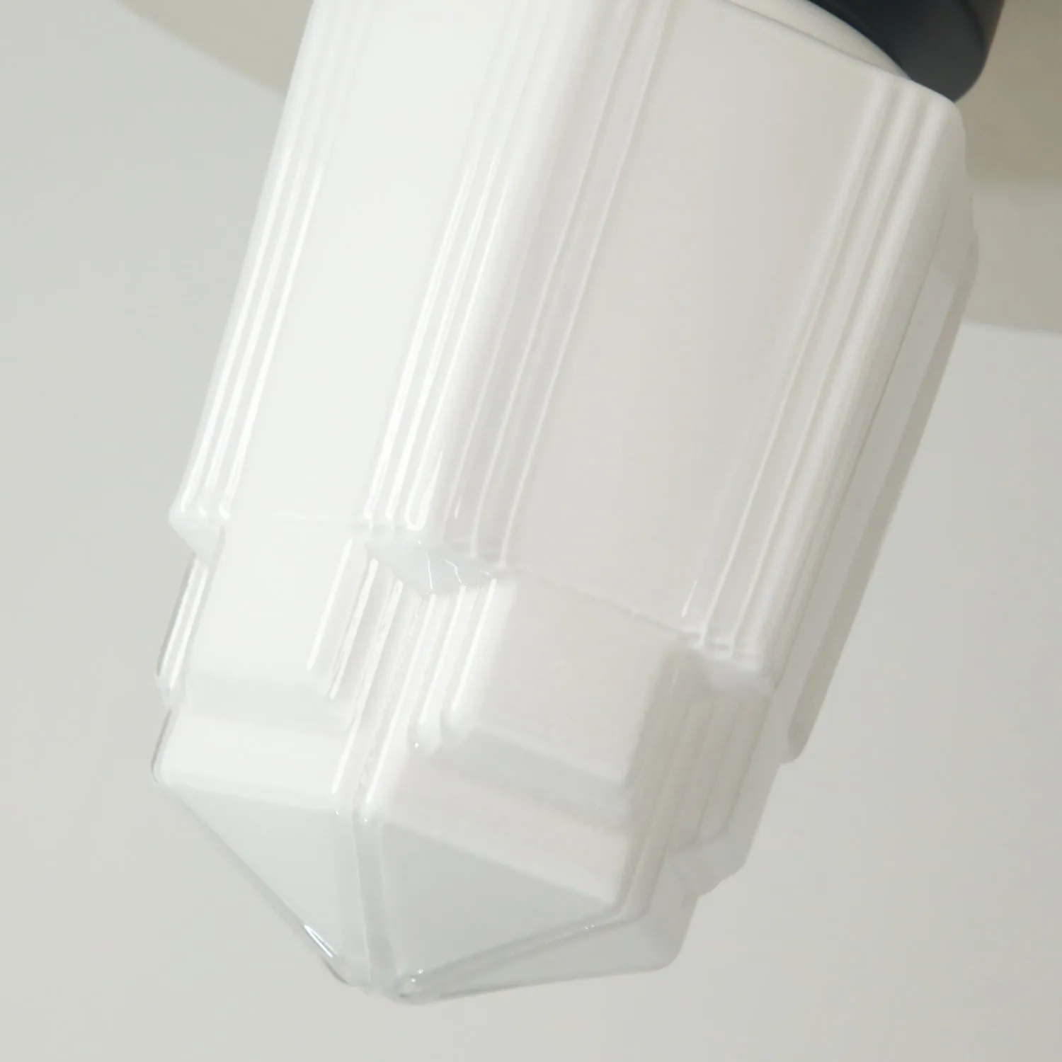 Art Deco A Milk Glass Fixed Ceiling Light