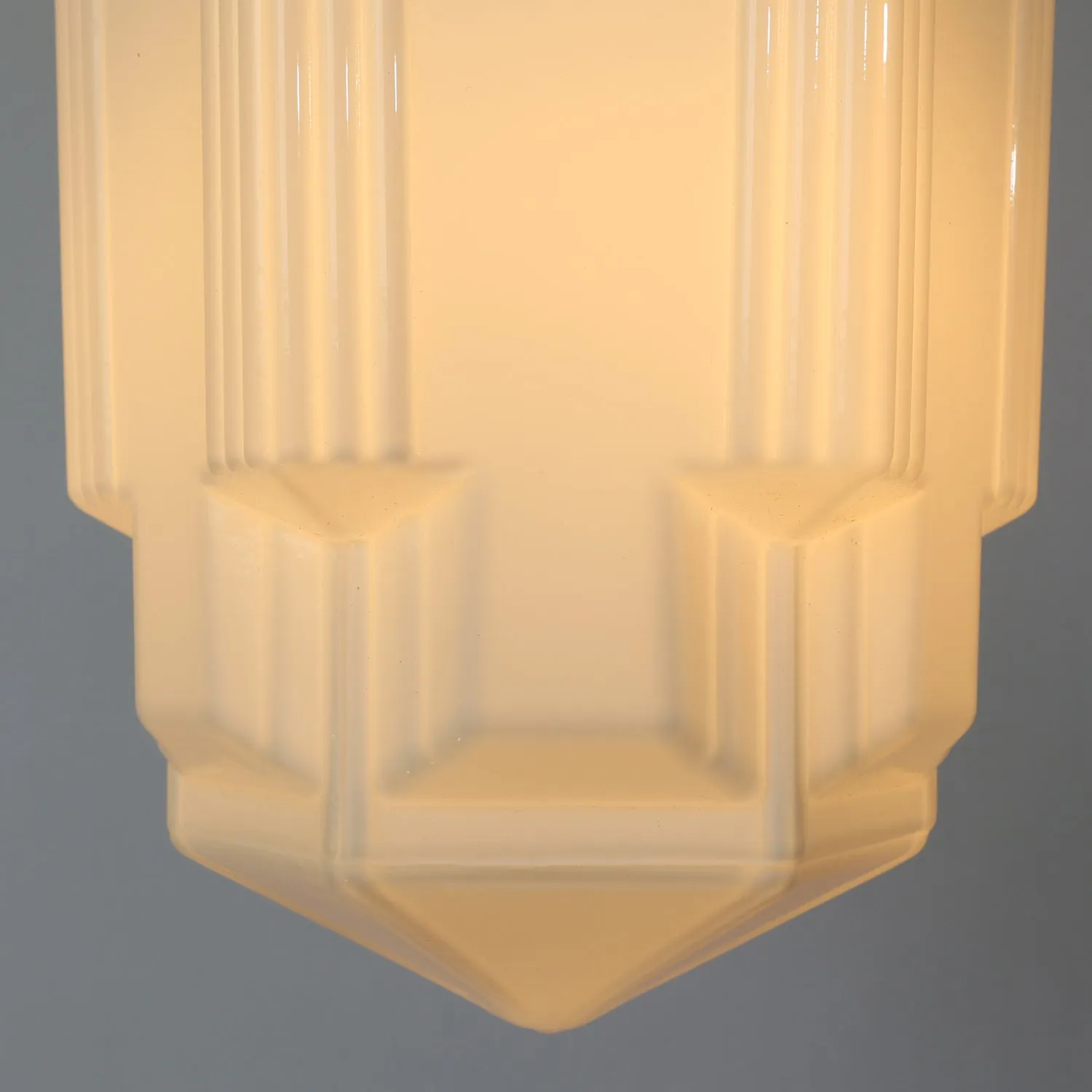 Art Deco A Milk Glass Fixed Ceiling Light