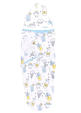 Baby Swaddle Blanket and Cap Set- My Smoothie