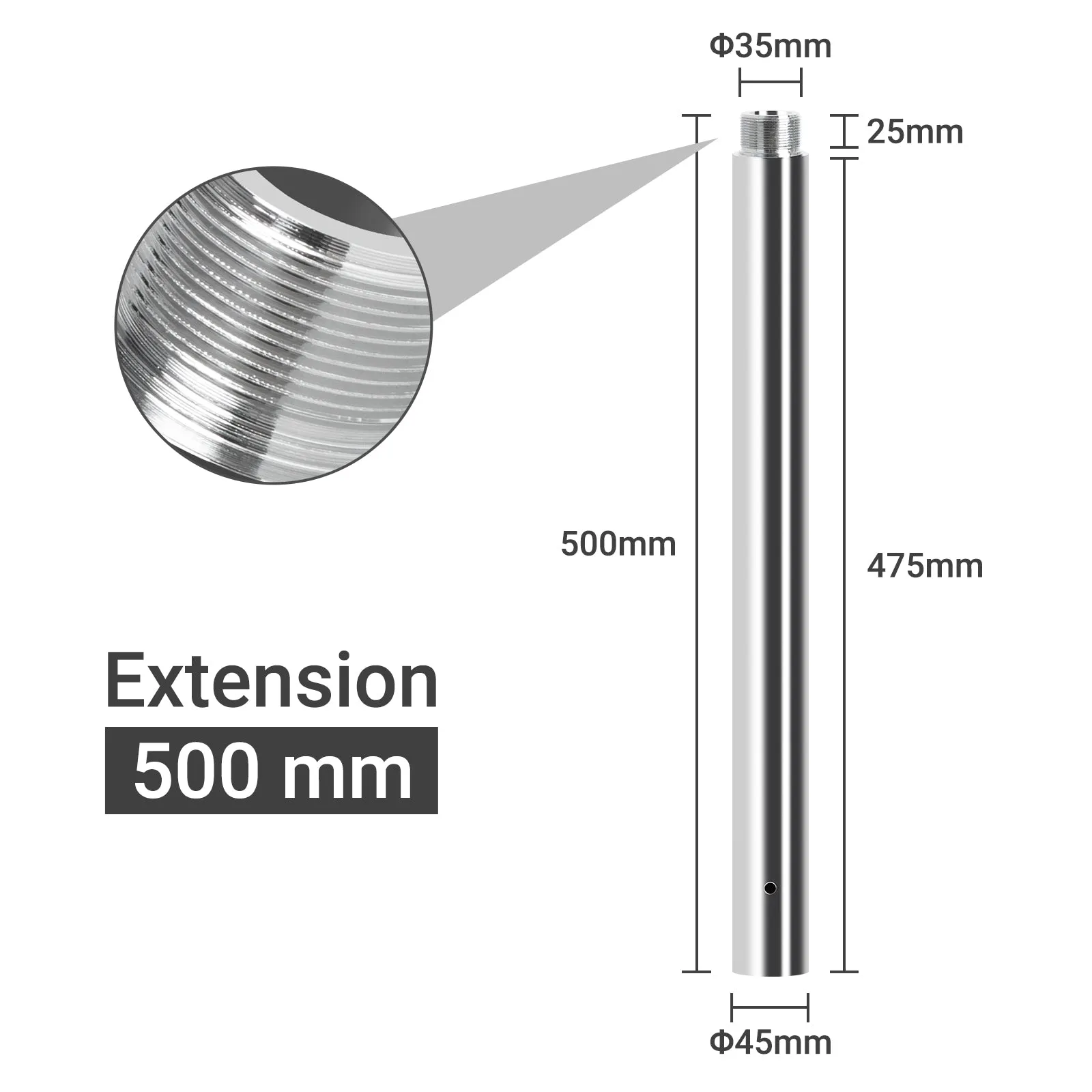 Barre de Pole Dance Extension Tube (500mm)