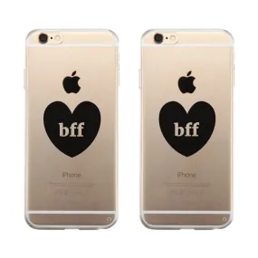 Bff Hearts Clear Phone Case