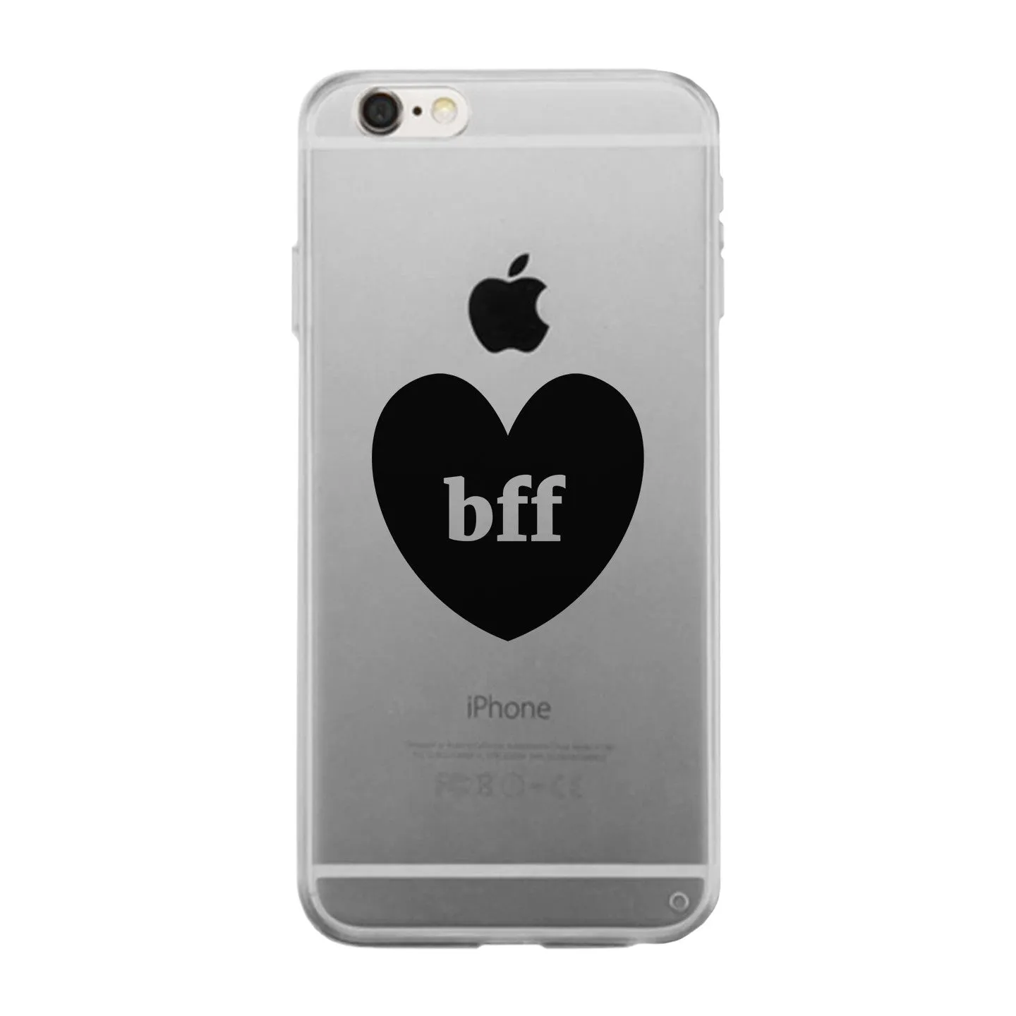 Bff Hearts Clear Phone Case