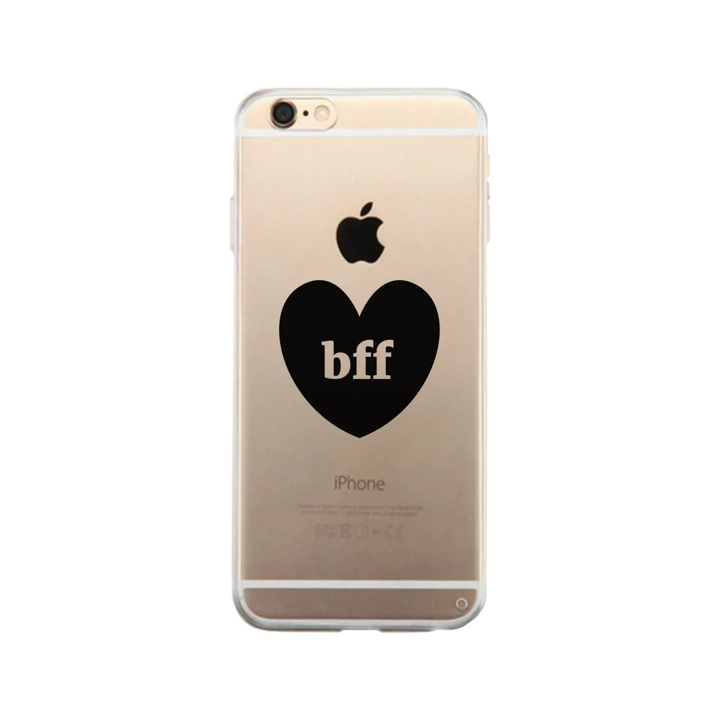 Bff Hearts Clear Phone Case