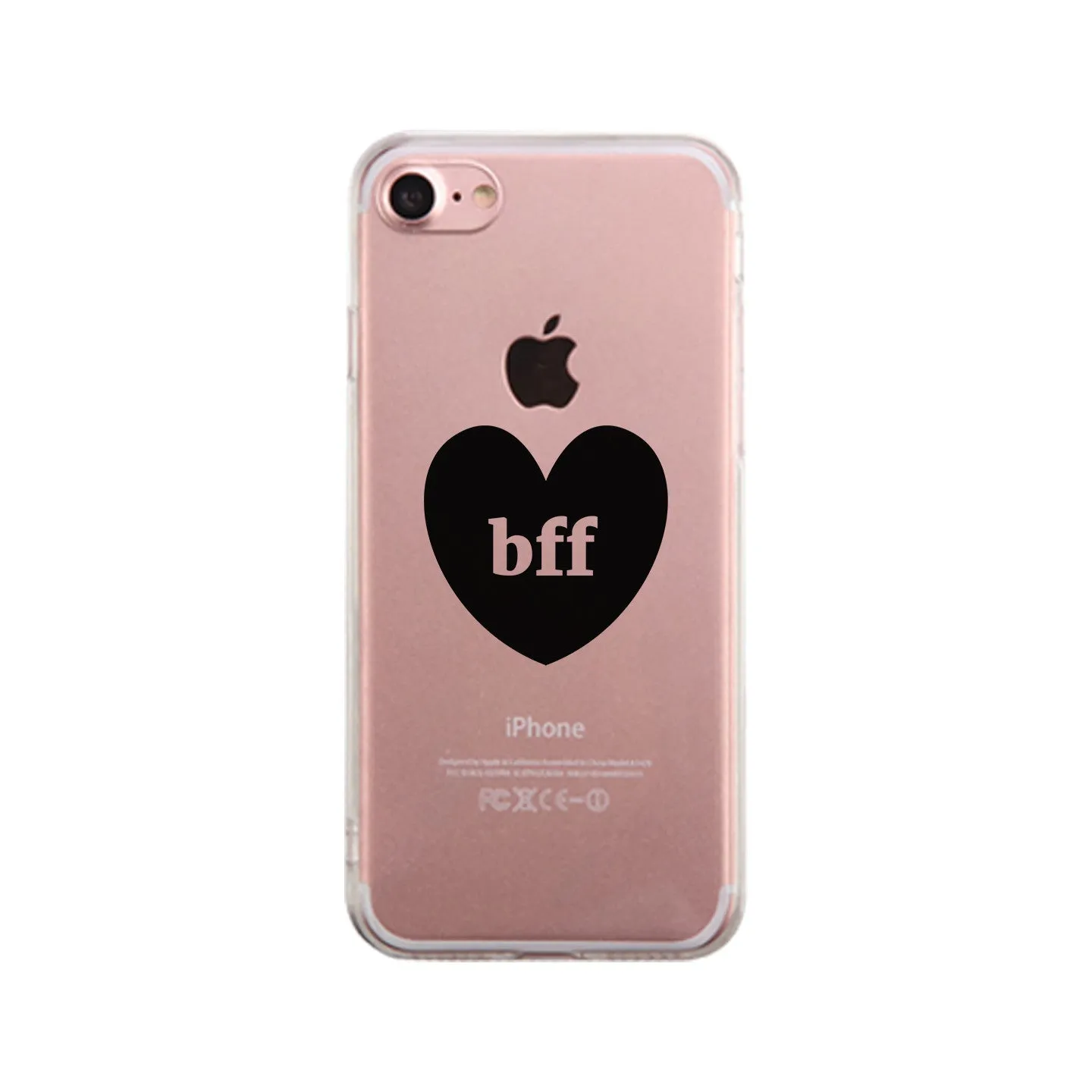 Bff Hearts Clear Phone Case