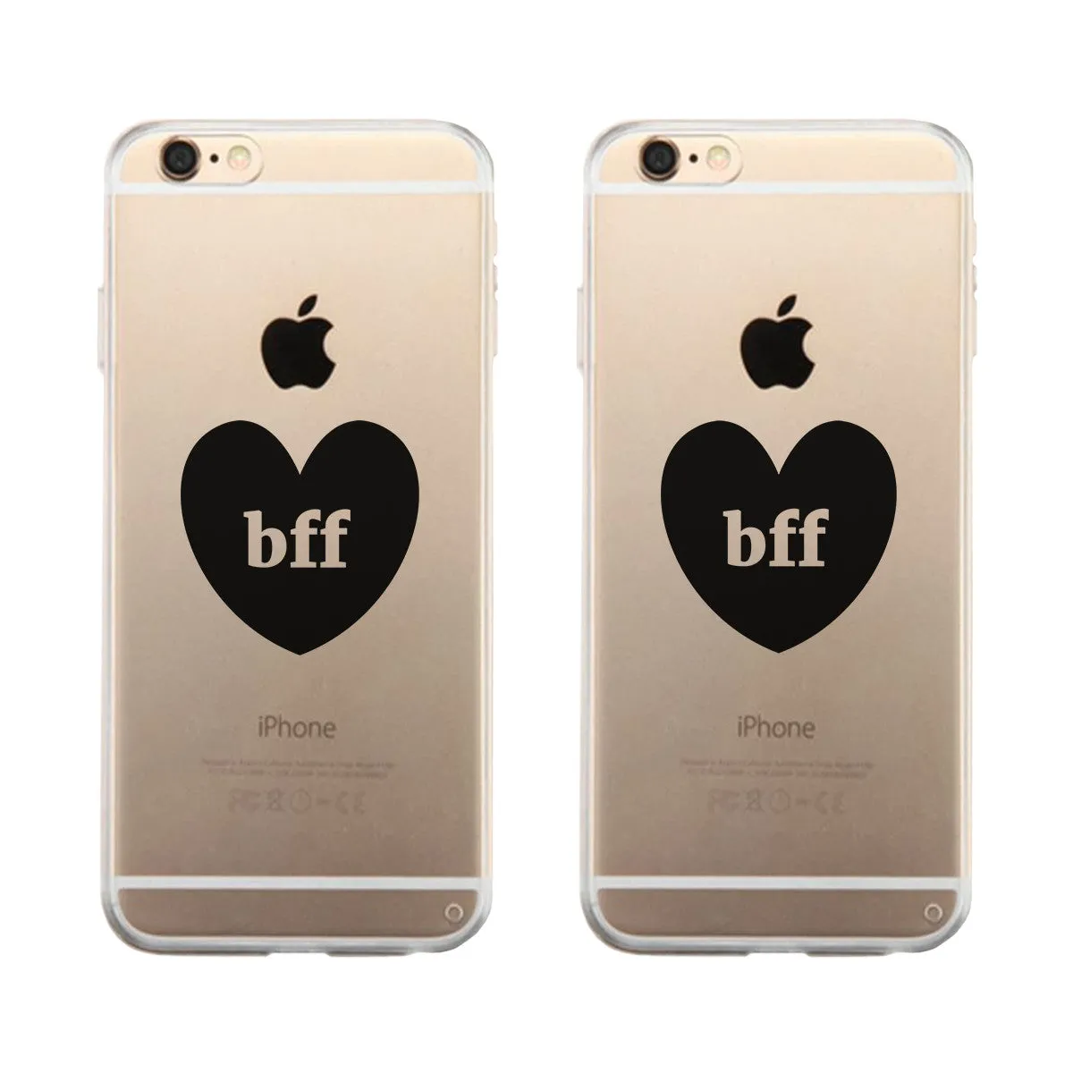 Bff Hearts Clear Phone Case