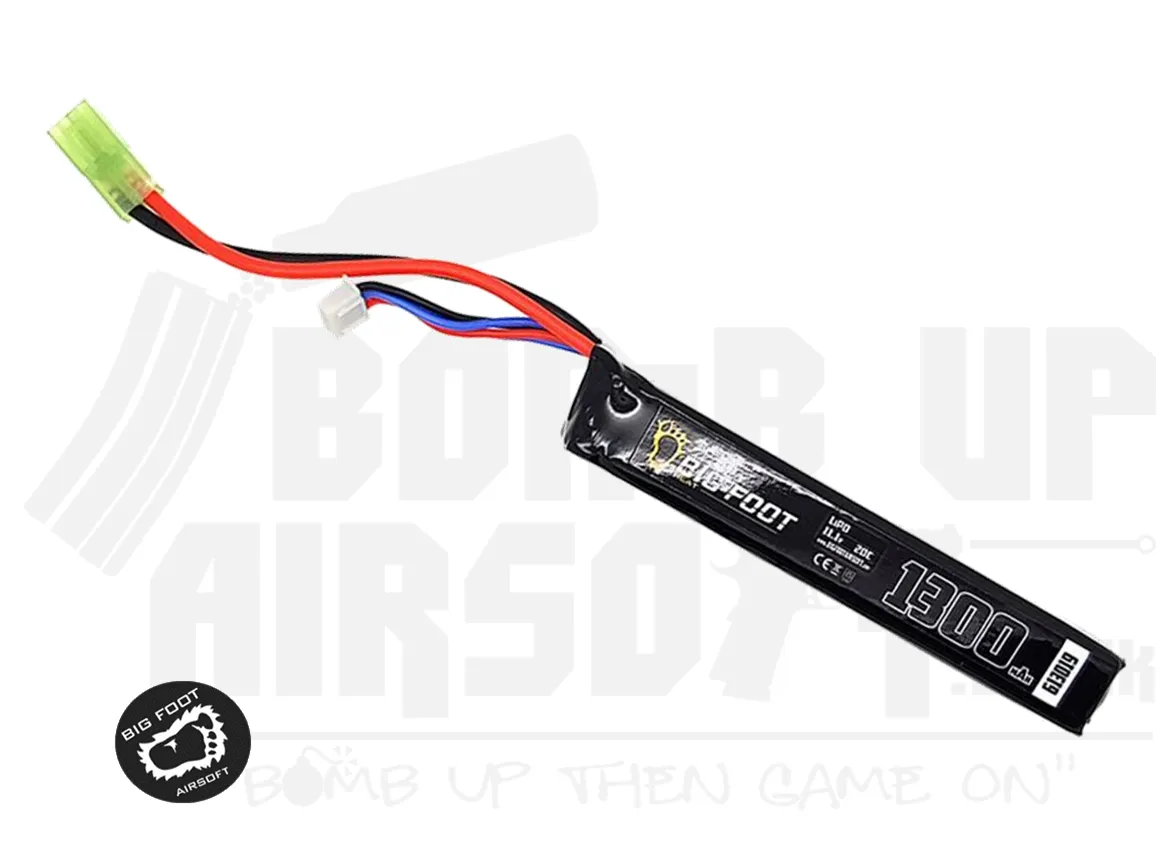 Big Foot Heat Li-Po Battery 1300mAh 11.1v 20c (Stick Style - Mini Tamiya)