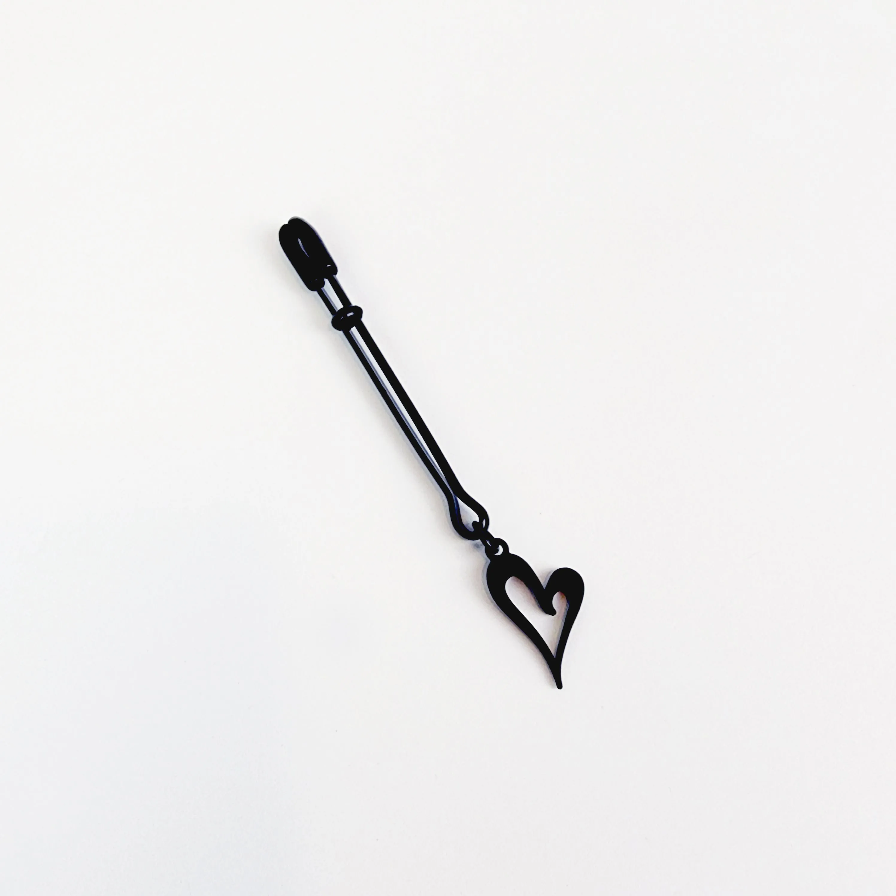 Black Clit Clamp, Black with Heart. Tweezer Clitoral Clamp. Adult Toy for Women, MATURE, BDSM