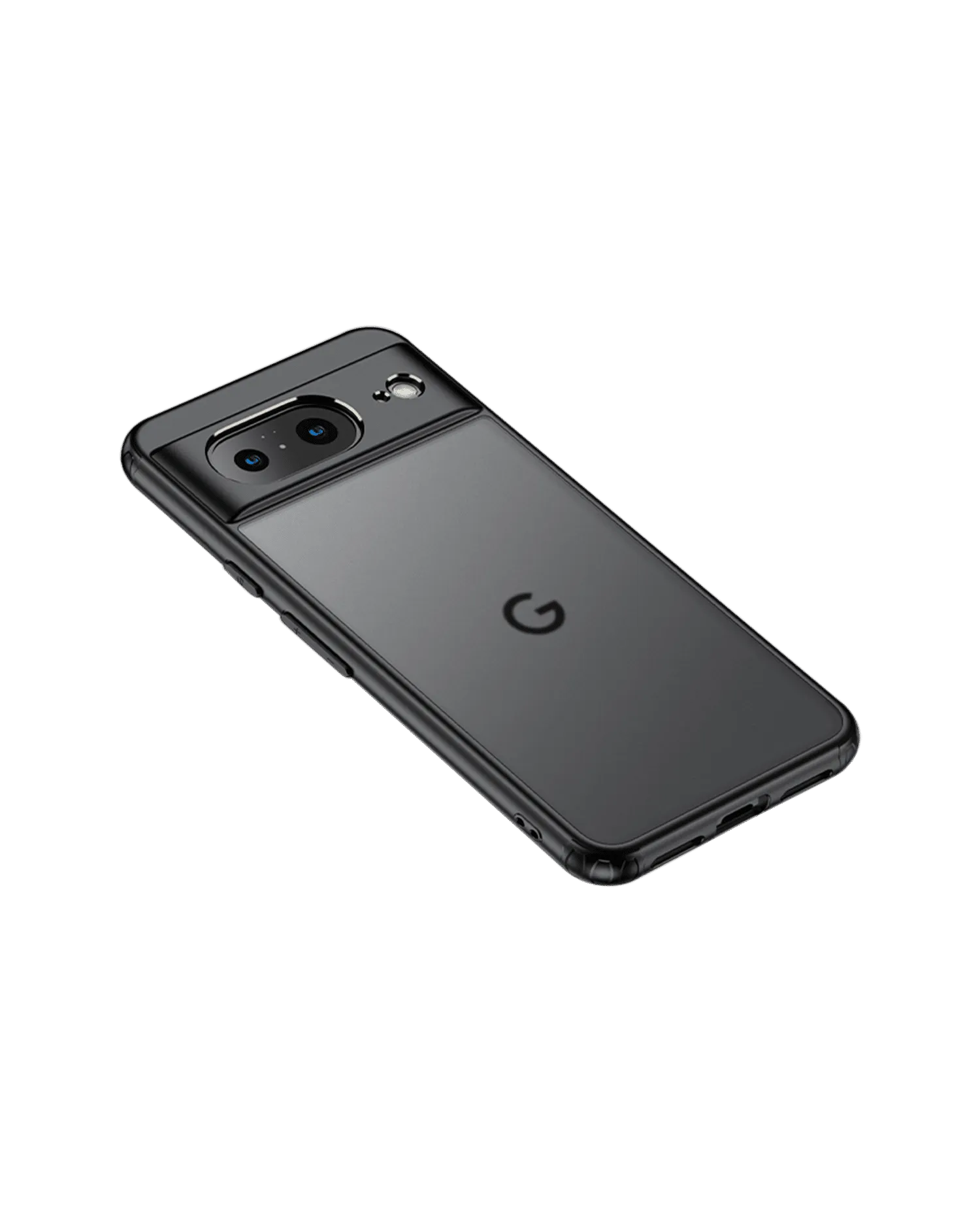 Black Frosted Clear Case Cover For Google Pixel 8