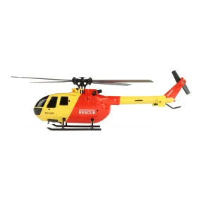 BO-105 Scale 250 Flybarless Helicopter with 6 Axis Stabilisation and Altitude Hold (Yellow/Red)