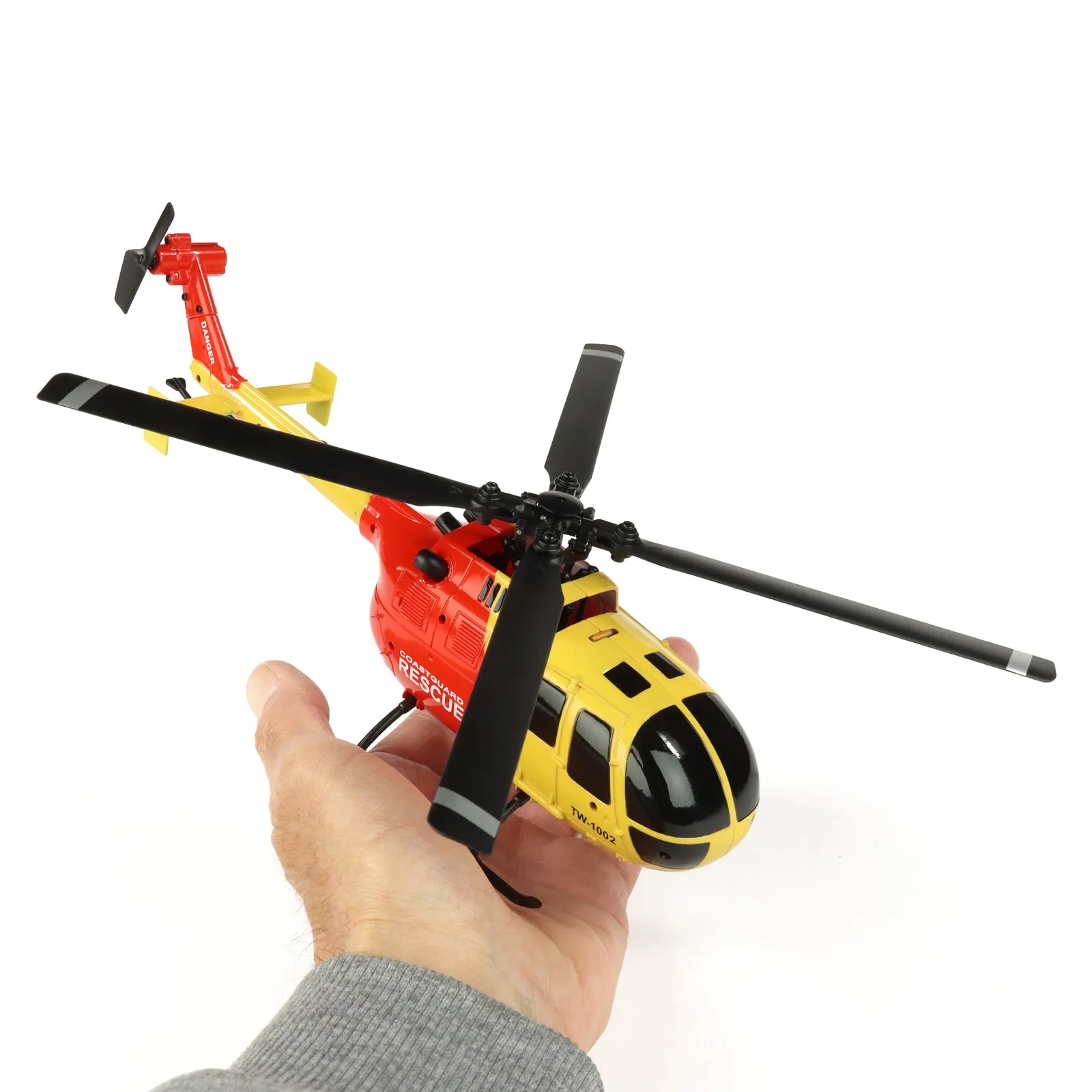 BO-105 Scale 250 Flybarless Helicopter with 6 Axis Stabilisation and Altitude Hold (Yellow/Red)