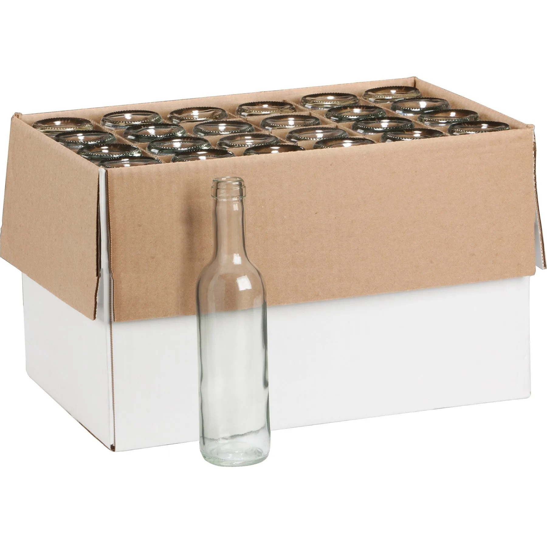 Bordeaux Wine Bottles - 375 ml, Clear - Case of 24