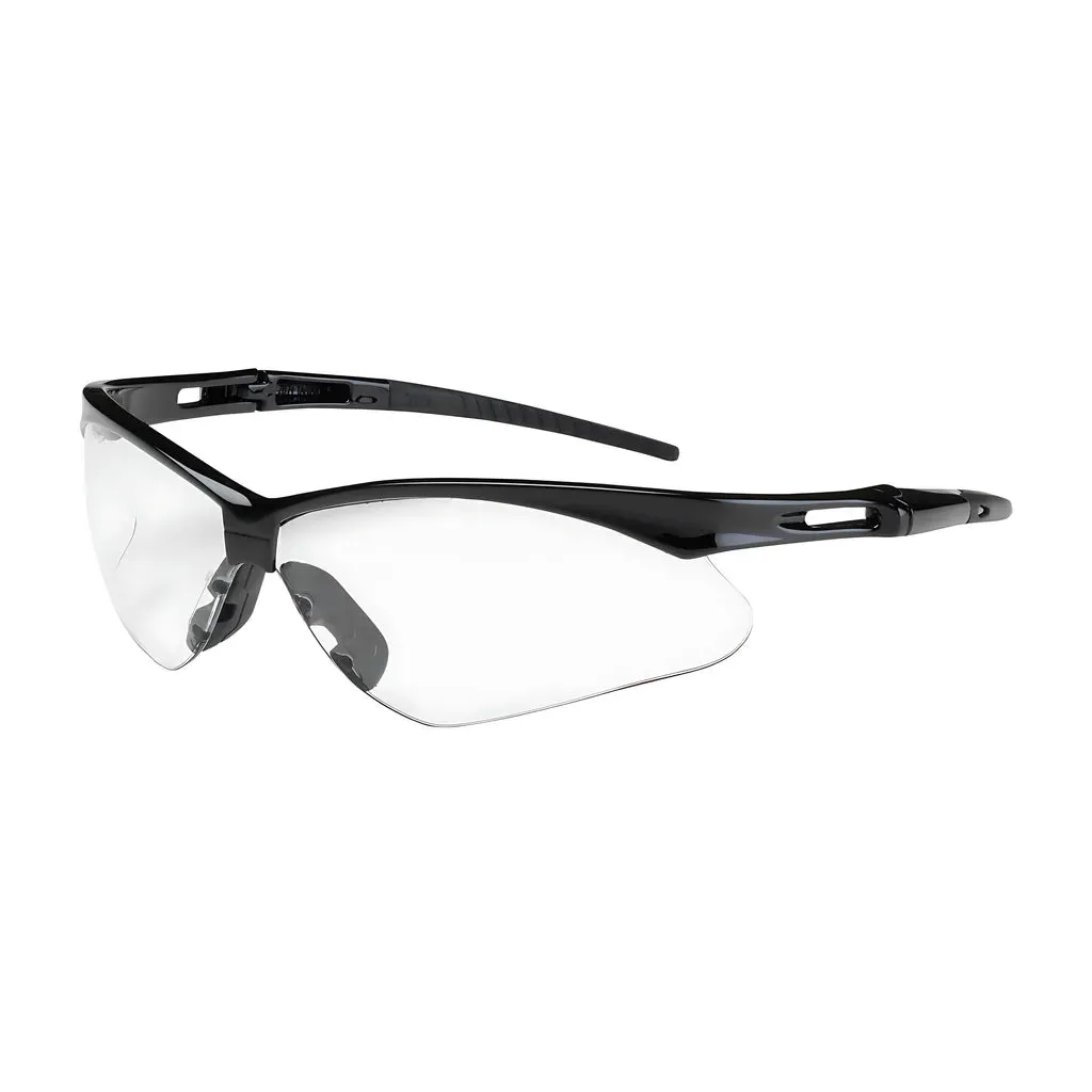 Bouton Optical 250-AN-10520 Semi-Rimless Safety Glasses with Black Frame, Clear Lens and FogLess 3Sixty Coating