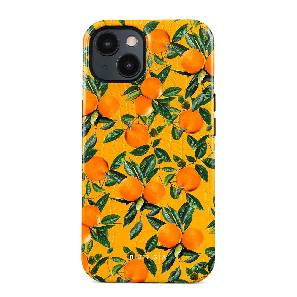 Burga iPhone 15 Tough Fashion Case - Orange Lemonade