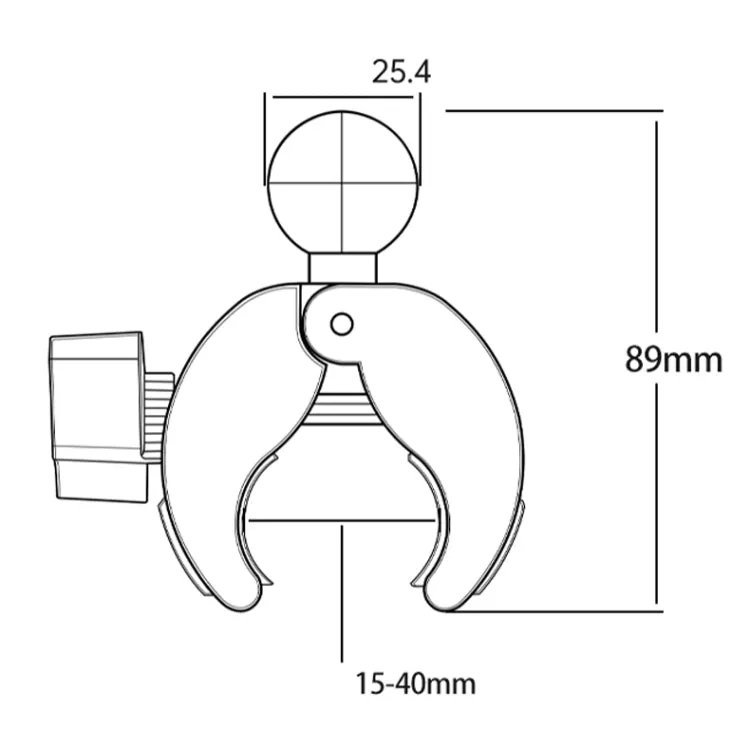 Camera Phone Holder Ball Head Base Live Riding Shooting Handlebar Rotating Clamp(Quick Release)