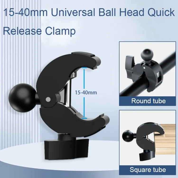 Camera Phone Holder Ball Head Base Live Riding Shooting Handlebar Rotating Clamp(Quick Release)