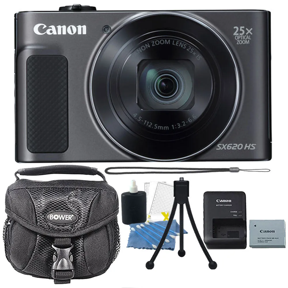 Canon PowerShot SX620 HS 20.2MP Digital Camera (Black) and Ultimate Accessory Kit