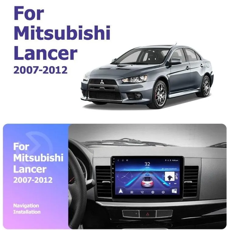 Car Dealz 10.2" Android 10.0 Mitsubishi Lancer 10 CY 2007-2012 w CAM In Dash Plus OEM Fascia