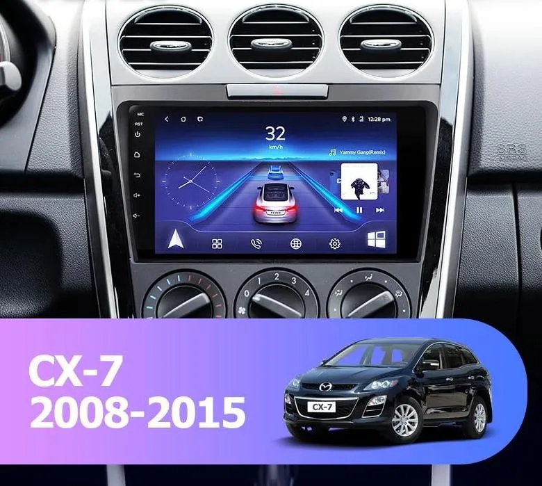 Car Dealz 9" Android 10.0 For Mazda CX-7 2008-2015 w CAM In Dash Plus OEM Fascia