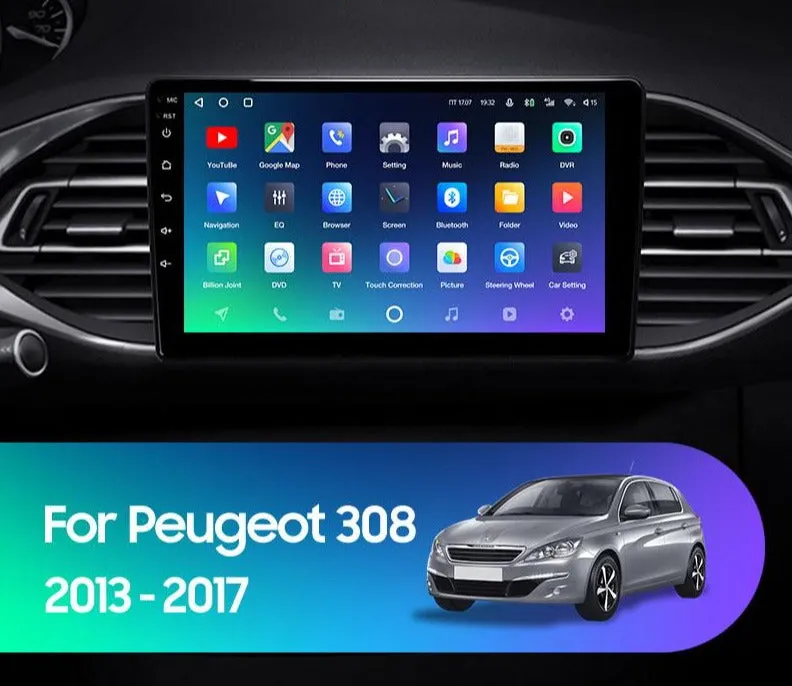 Car Dealz Premium Advanced 4G Data Model 10.2" Android 12.0 For Peugeot 308 T9 308S 2013 - 2017